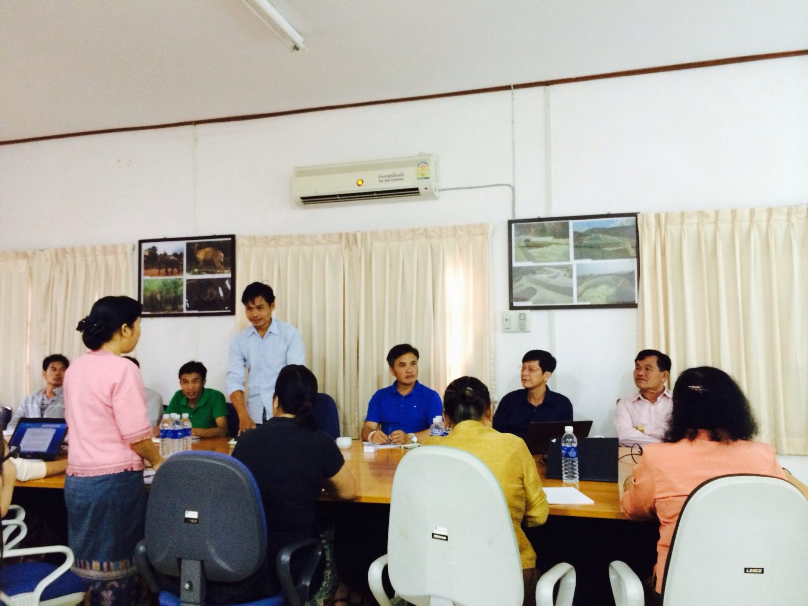 Team discussion at the meeting